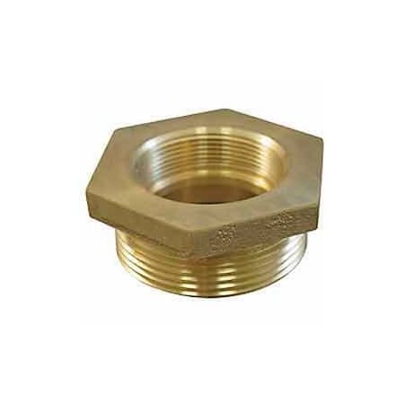 Moon American Fire Hose Female/Male Hose Bushing - 2 In. NPT Female X 2-1/2 In. NH Male - Brass 356-2062521